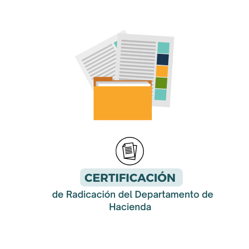 Certificación de Radicación Planillas del Departamento de Hacienda